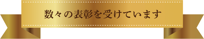 数々の表彰を受けています